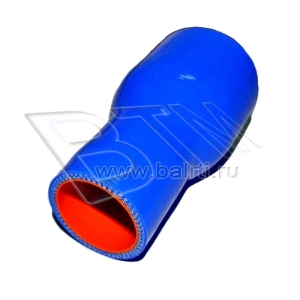 Патрубок с переходом D-40/60 L-100 (силик. синий) 