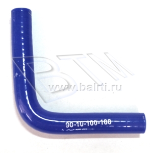 Патрубок угловой 90 D-10 L-100*100 (силик. синий) 