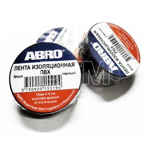 Изолента ABRO 19мм*9,1м черная