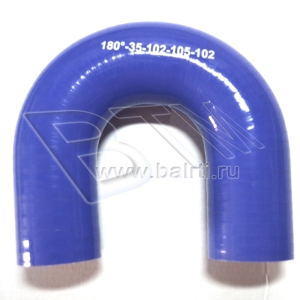 Патрубок U образный 180 D-35 L-102*105*102 (силик. синий)