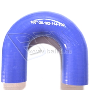 Патрубок U образный 180 D-38 L-102*114*102 (силик. синий)