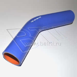 Патрубок угловой 135 D-45 L-150*150 (силик. синий)
