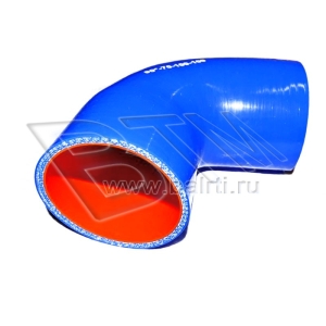 Патрубок угловой 90 D-70 L-100*100 (силик. синий)