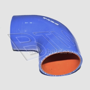 Патрубок угловой 90 D-75 L-100*100 (силик. синий)