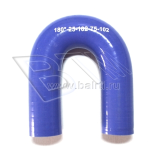 Патрубок U образный 180 D-25 L-102*75*102 (силик. синий)