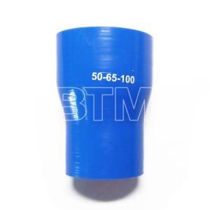 Патрубок с переходом D-50/65 L-100 (силик. синий) 