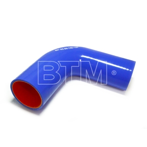 Патрубок угловой с переходом 90 D-55/60 L-150*150 (силик. синий)