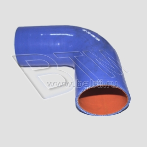 Патрубок угловой 90 D-70 L-150*150 (силик. синий)