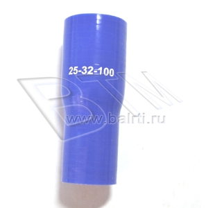 Патрубок с переходом D-25/32 L-100 (силик. синий)