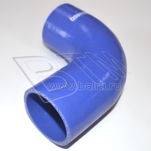 Патрубок угловой 90 D-50 L-100*100 (силик. синий)