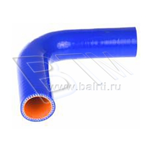 Патрубок угловой 90 D-35 L-100*100 (силик. синий)
