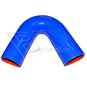 Патрубок угловой 45 D-70 L-150*150 (силик. синий)