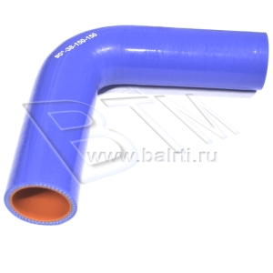 Патрубок угловой 90 D-38 L-150*150 (силик. синий) доп. арт. 4370-1303001, 81963010387