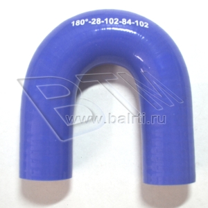 Патрубок U образный 180 D-28 L-102*84*102 (силик. синий)