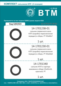 РК КПП-3 3 наим. (манж. РТ в сб.) а/м КАМАЗ ВТМ 