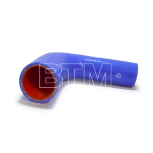Патрубок угловой с переходом 90 D-32/45 L-100*100 (силик. синий)