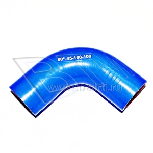 Патрубок угловой 90 D-45 L-100*100 (силик. синий)