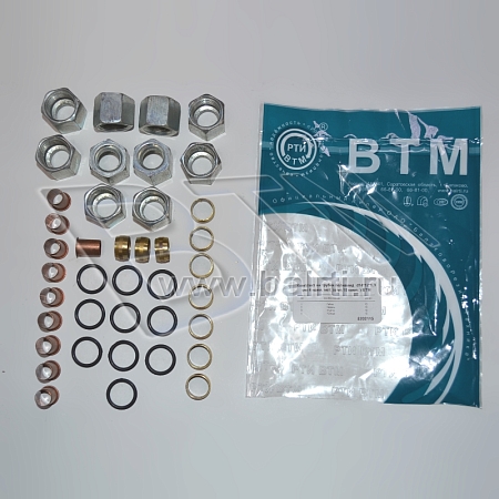К-т на трубки полиамид d 14*12*1,3 мм 4 наим. мет. (гайка, муфта, ниппель) (1 шт. в уп.) ВТМ